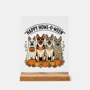 Chien d'Halloween Joyeux Howl-O-Ween Vintage Berge