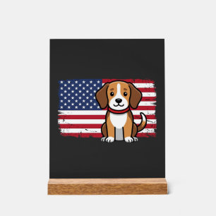 Chien Drapeau Américain Vectoriel Patriotique