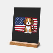 Chien Drapeau Américain Vectoriel Patriotique (Angle)