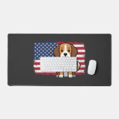 Chien Drapeau Américain Vectoriel Patriotique (Clavier et souris)