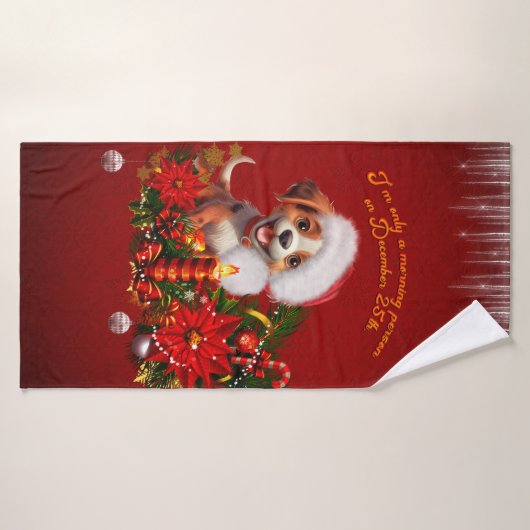 Chien drôle (Serviette de bain)