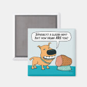 Chien Drôle Avec Aimant Réfrigérateur De Jambon Ve (Recto/Verso)