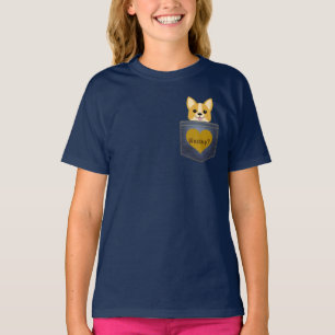 Chien drôle de corgi dans un T-shirt de nouveaut