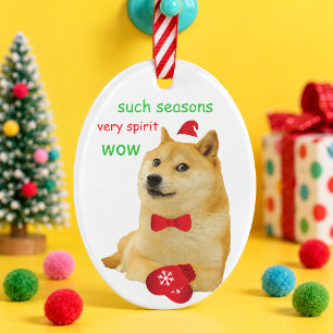 Chien Drôle Doge Mème Shiba Inu Nœud Papillon Mita