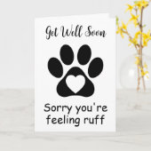 chien drôle obtenir bien bientôt cartes (Fleur jaune)