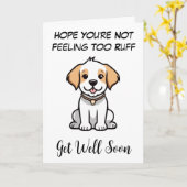 chien drôle obtenir bien bientôt cartes (Fleur jaune)