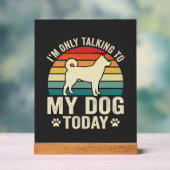 Chien Drôle Parlant Coucher de Soleil Rétro (Neutre)