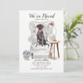 Chien du Black Lab | Faire-part de déplacement (Debout devant)