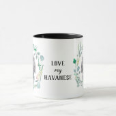 Chien du Havanais blanc Wreath Coffee Mug (Centre)