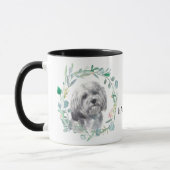 Chien du Havanais blanc Wreath Coffee Mug (Gauche)