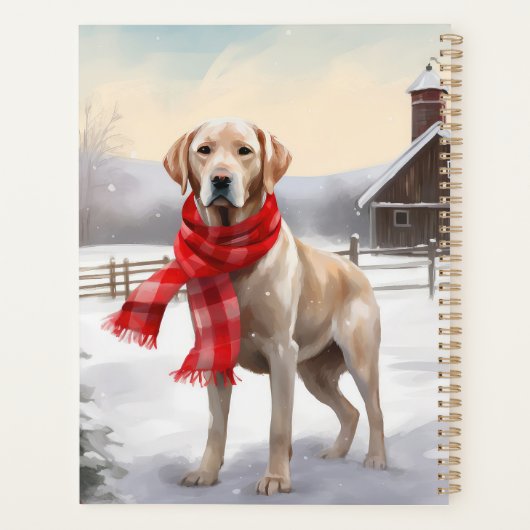 Chien du Labrador à Noël de neige (Dos)