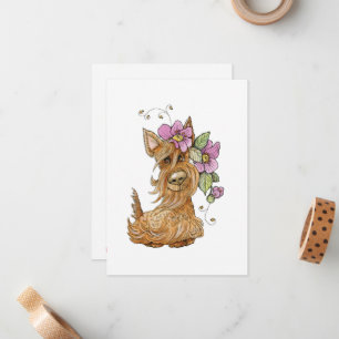 Chien écossais mignon, Chien écossais, Carte Scott