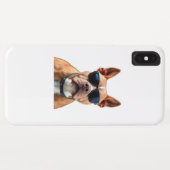 Chien en lunettes de soleil iPhone / coque ipad (Dos (Horizontal))