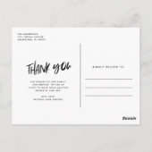 Chien en Mariage Photo Merci carte postale (Dos)