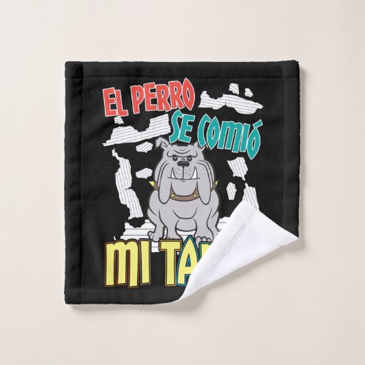 Chien Espagnol A Mangé Mon Devoir - Perro Tarea (Gant de toilette)