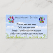 Chien et chat animal de compagnie Grooming Cartes  (Dos)