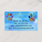 Chien et chat animal de compagnie Grooming Cartes  (Dos)