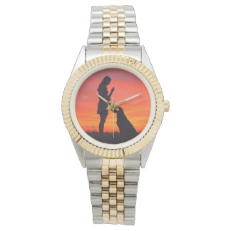 chien et fille Montre