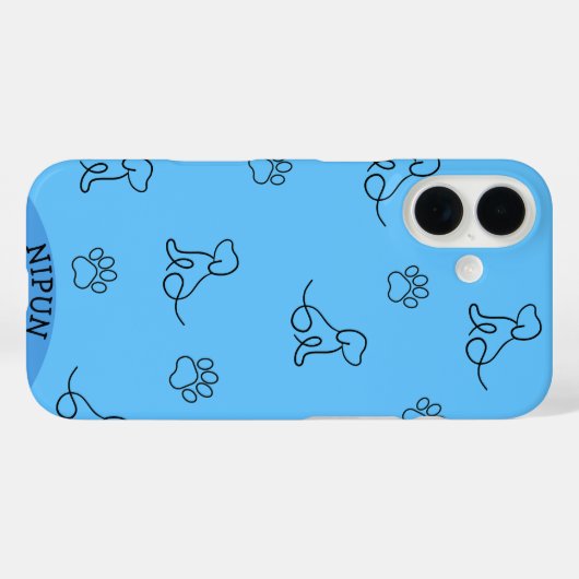 Chien et Paw iPhone / coque ipad (Verso (horizontal))