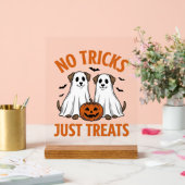 Chien fantôme drôle Halloween Pas de farces juste  (Mariage)