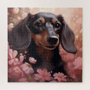 Chien Fleur 8 Puzzle Legpuzzel
