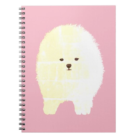 Chien, Fluffy White Pet Carnet (Devant)