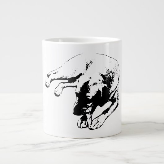 Chien focalisé mâcher Portrait Mug (Devant)