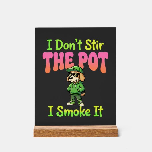 Chien Fumeur de Joint Drôle Stoner (Recto)