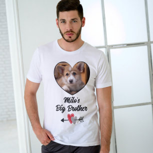 Chien grand frère photo personnalisée T-shirt