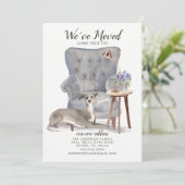 Chien gris italien | Faire-part de déplacement (Debout devant)