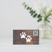 Chien Groomer | CODE QR | Pâtes | Carte de visite  (Debout devant)
