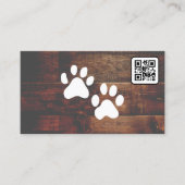 Chien Groomer | CODE QR | Pâtes | Carte de visite  (Devant)