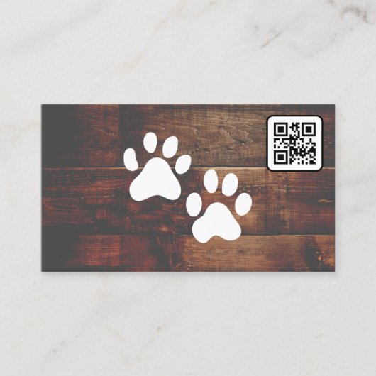 Chien Groomer | CODE QR | Pâtes | Carte de visite  (Devant)