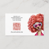 Chien Groomer QR Code Fun Carte de visite (Dos)