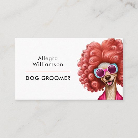 Chien Groomer QR Code Fun Carte de visite (Devant)