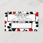 Chien Grooming Boutique Empreinte de patte Carte d (Dos)