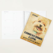 Chien Grooming Business Rendez-vous Planificateur  (Devant avec enveloppe)