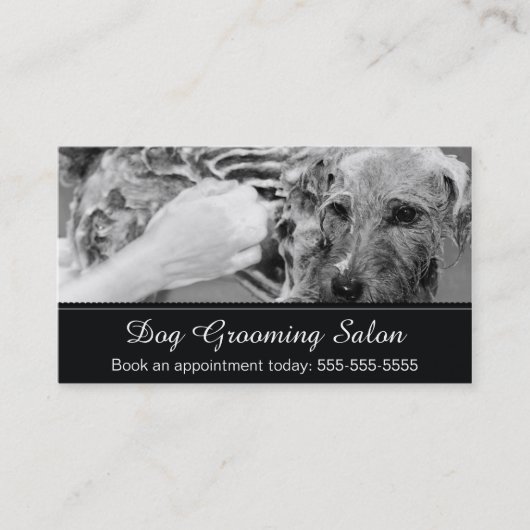 Chien Grooming Carte de visite - Personnalisable (Devant)