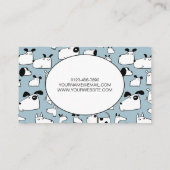 Chien Grooming Chien Carte de visite de marche (Dos)