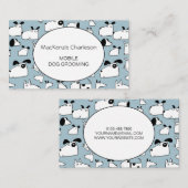 Chien Grooming Chien Carte de visite de marche (Devant / Derrière)