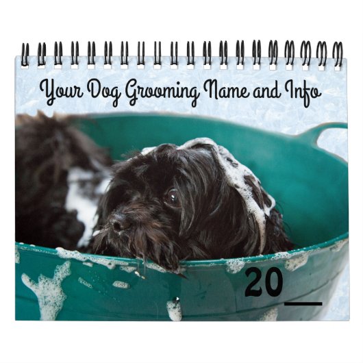 Chien Grooming Pet Store Calendrier de l'entrepris (Protection)