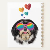 Chien Havanais avec coeurs de la Saint-Valentin (Dos)