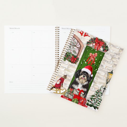 Chien Havanais Noël (Devant avec enveloppe)
