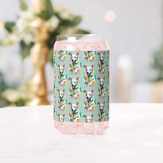 Chien heureux mangeant une glace (Insitu (Mariage))