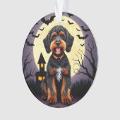 Chien heureux sur le thème d'Halloween (devant)