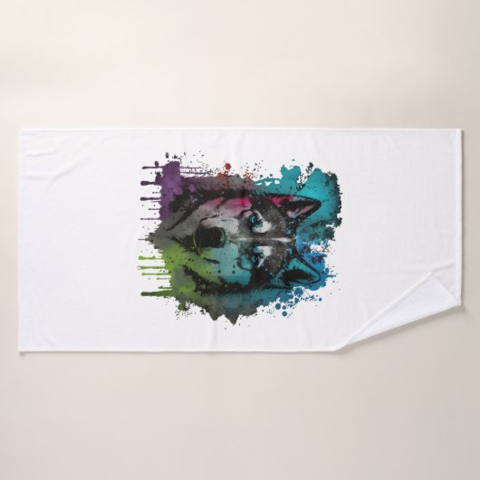 Chien Husky (Serviette de bain)