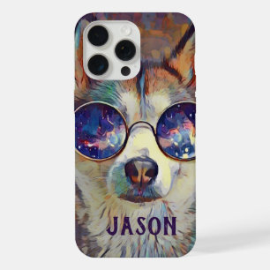 Chien Husky Cool en Lunettes de Soleil Personnalis