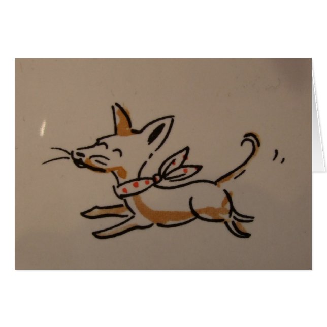 Chien illustré - chihauhau (Devant horizontal)