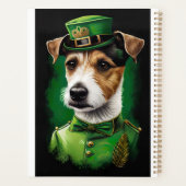Chien Jack Russell en tenue de la Saint-Patrick (Dos)