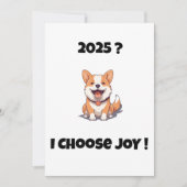 Chien joyeux 2025 ? JE CHOISIS LA JOIE Carte (Devant)